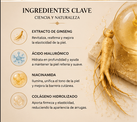 Sérum Facial Revitalizante con Ginseng
